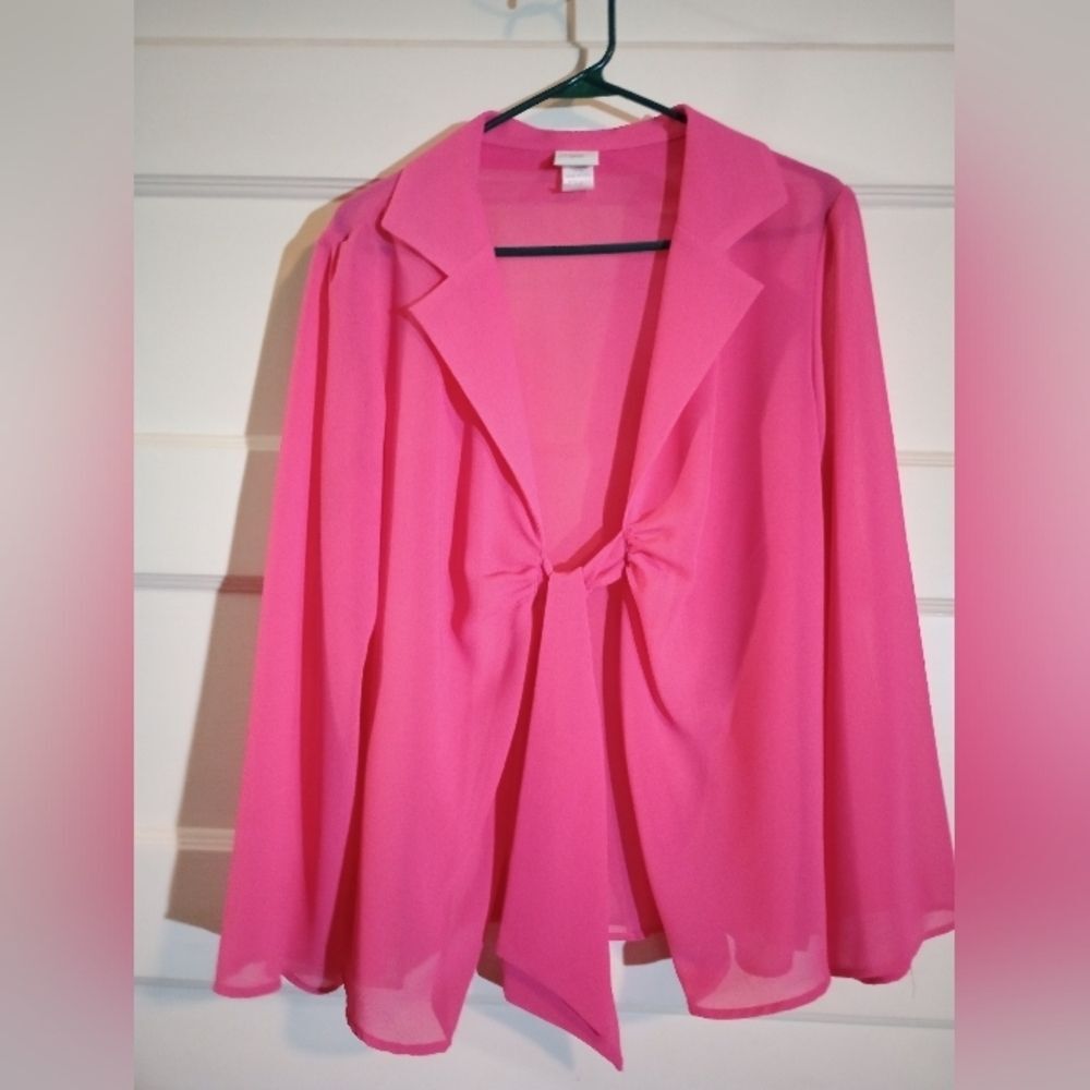 Studio C 14/16 women's pink top sheer